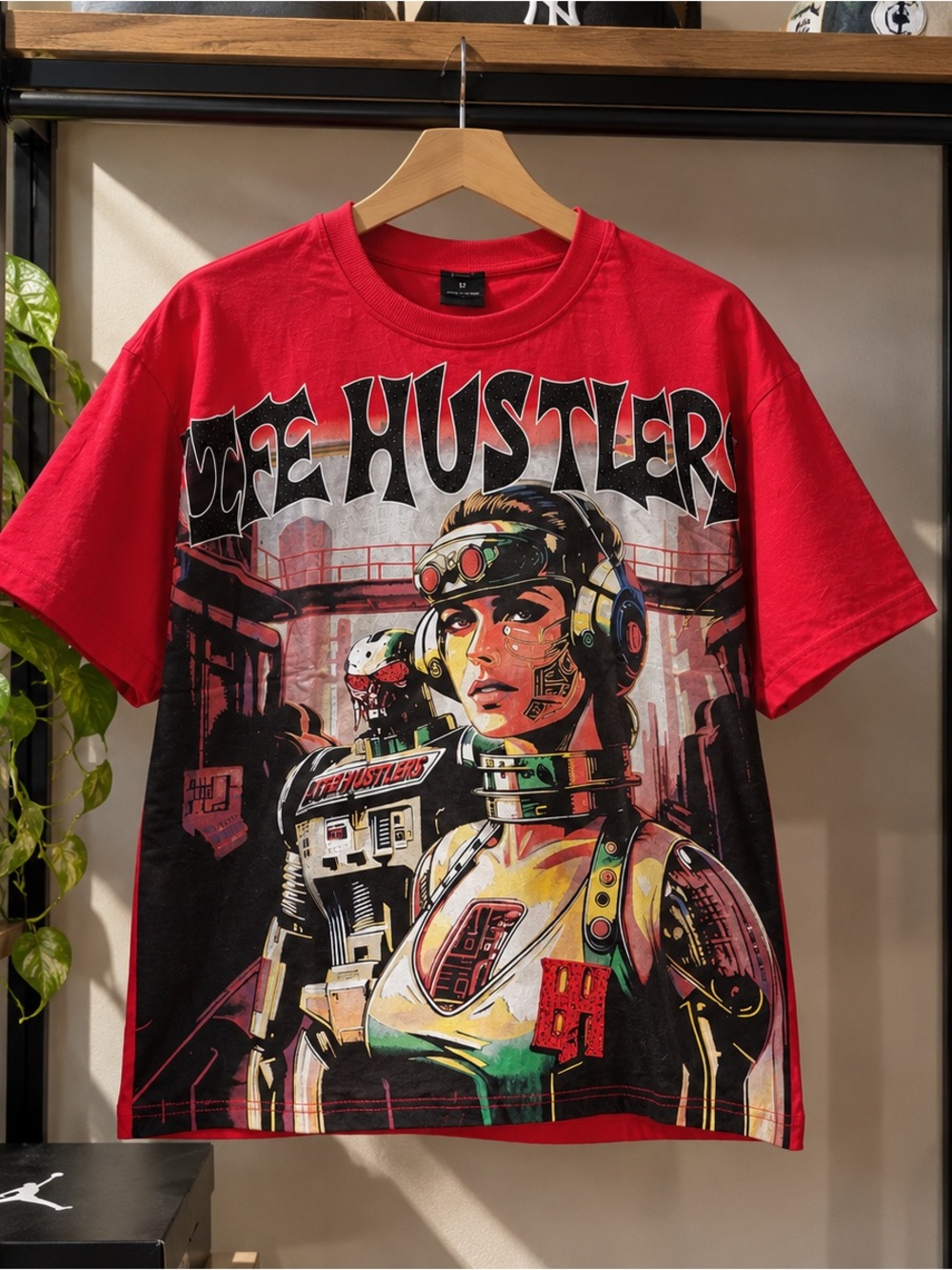 Life Hustler Red Graphic Short Sleeve Tee